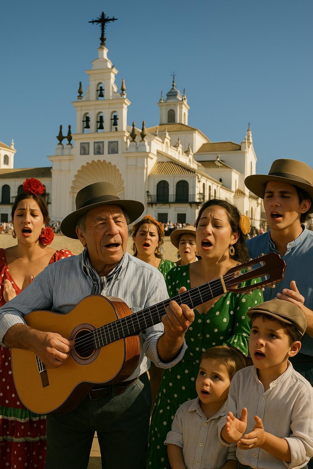 La guitarra y el Rocío: Un lazo eterno entre tradición, fe y música.